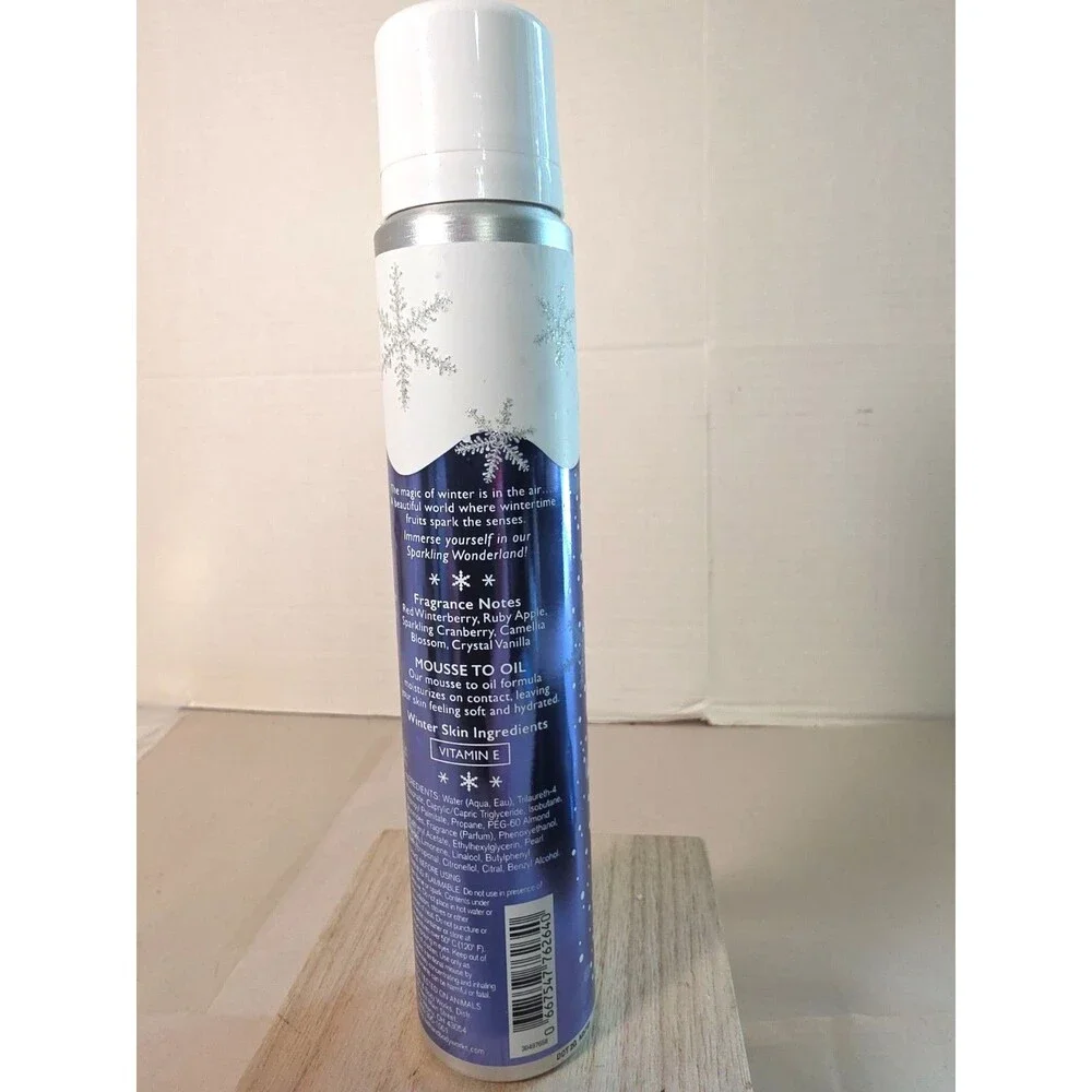 New Bath And Body Works Winter berry Wonder Mousse To Oil 4oz